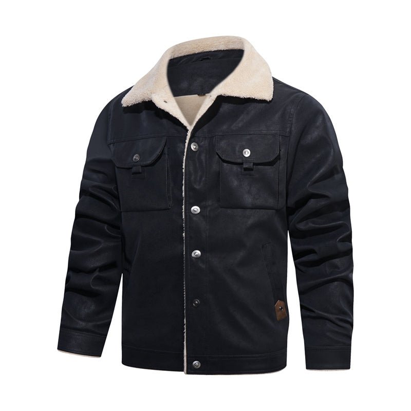 Legere Herrenjacke mit Sherpa-Kragen