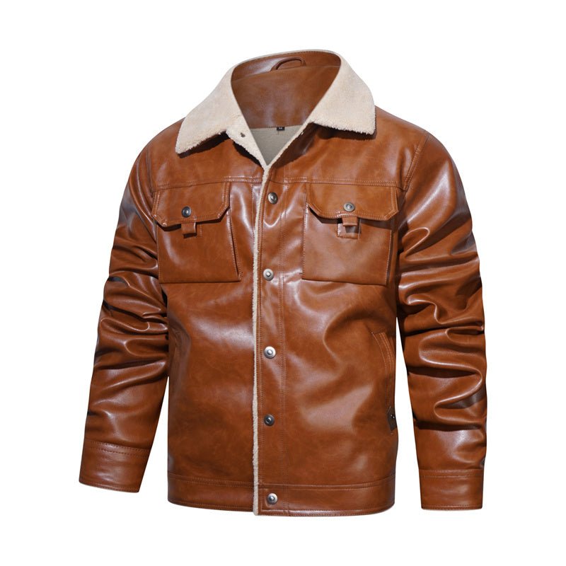 Legere Herrenjacke mit Sherpa-Kragen