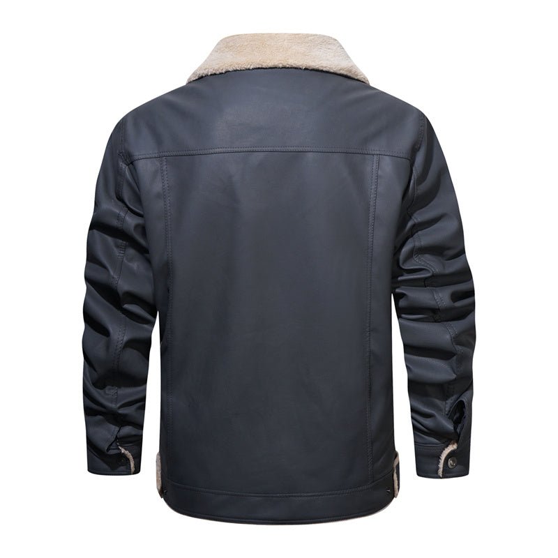 Legere Herrenjacke mit Sherpa-Kragen