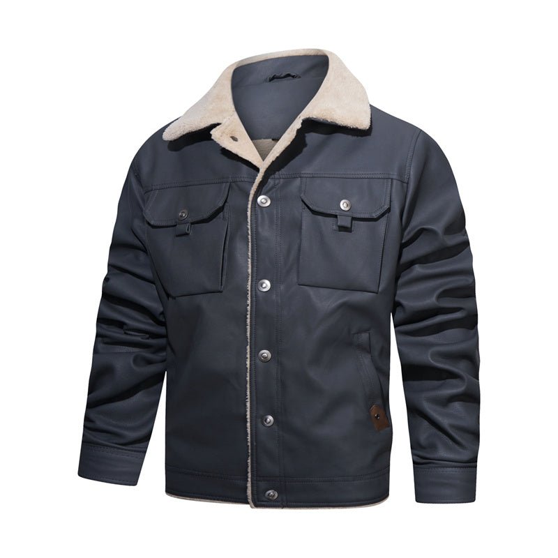 Legere Herrenjacke mit Sherpa-Kragen