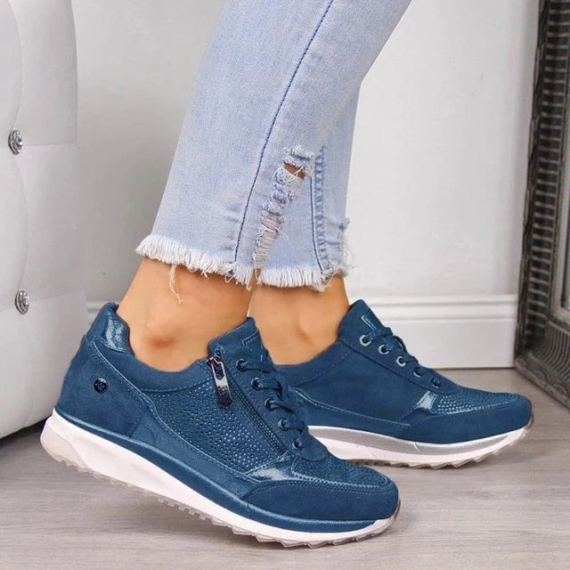 Leichte Damen-Sneaker mit Reißverschluss