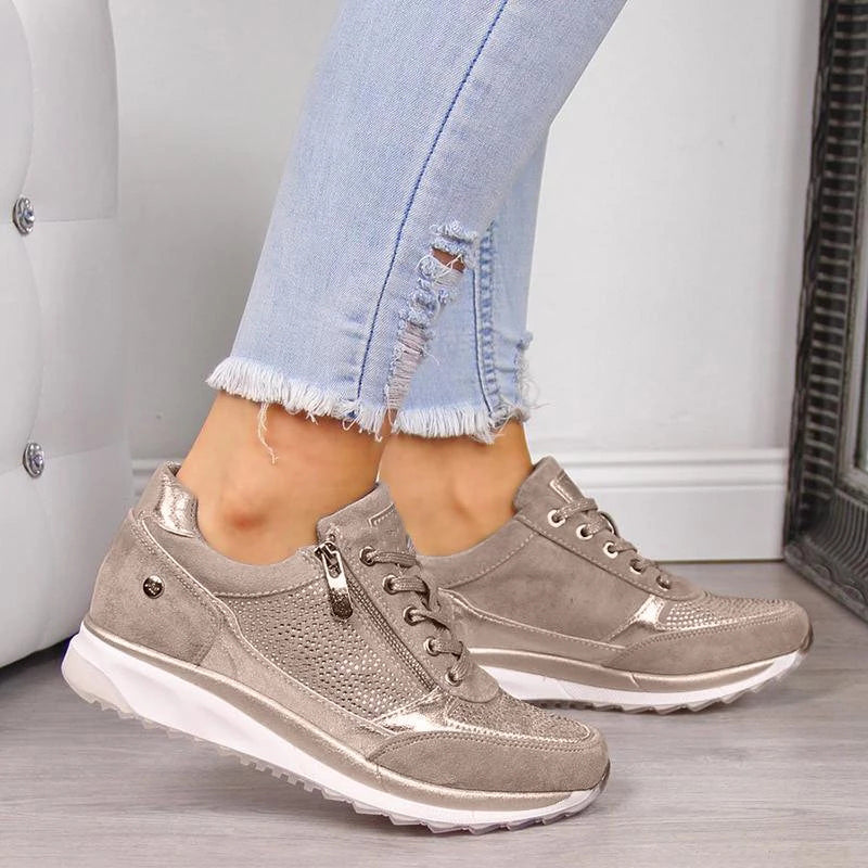 Leichte Damen-Sneaker mit Reißverschluss