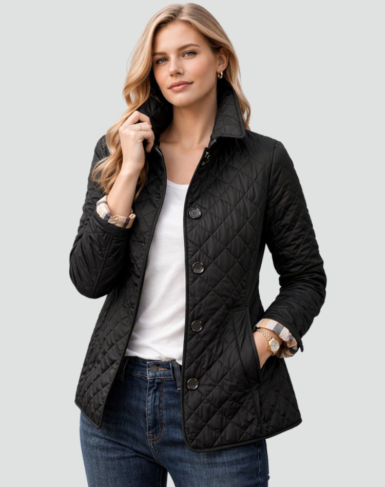 Leichte Damen-Steppjacke für die Übergangszeit mit Knopfleiste