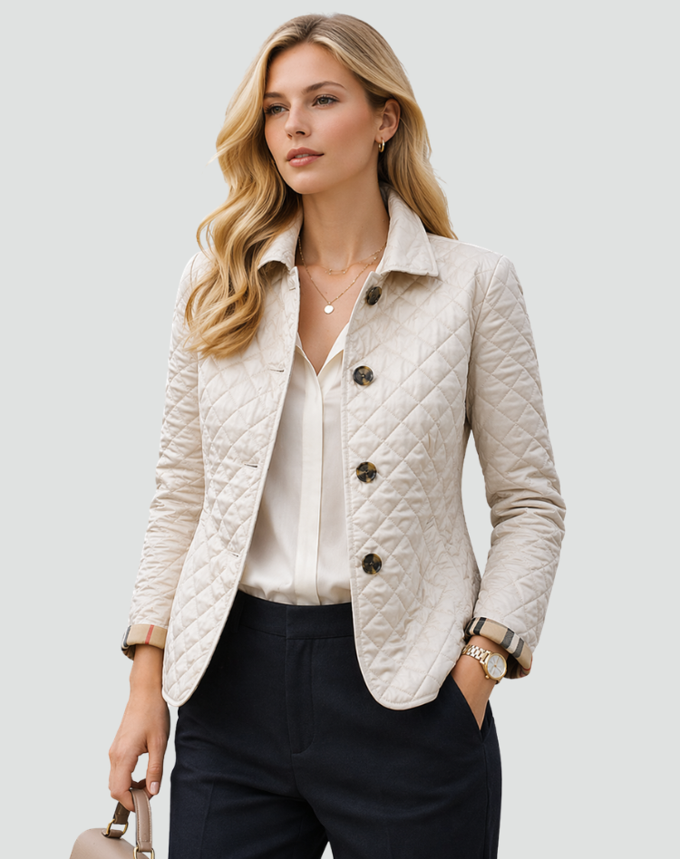 Leichte Damen-Steppjacke für die Übergangszeit mit Knopfleiste