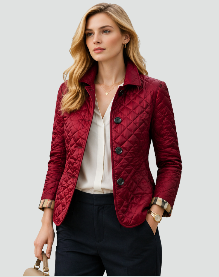 Leichte Damen-Steppjacke für die Übergangszeit mit Knopfleiste