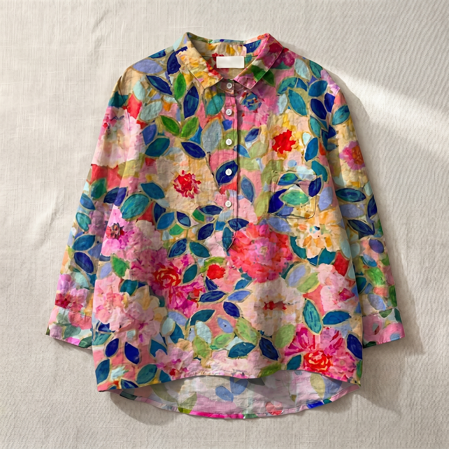 Leichte Damenbluse mit Blumenmuster – atmungsaktives Oberteil im Relaxed Fit