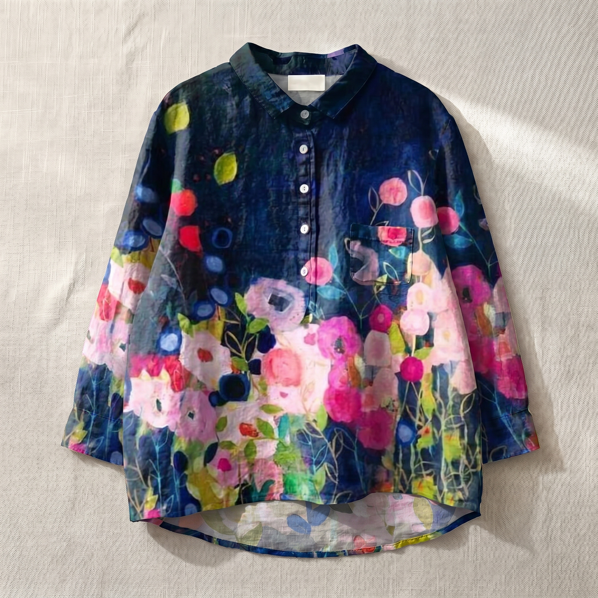Leichte Damenbluse mit Blumenmuster – atmungsaktives Oberteil im Relaxed Fit