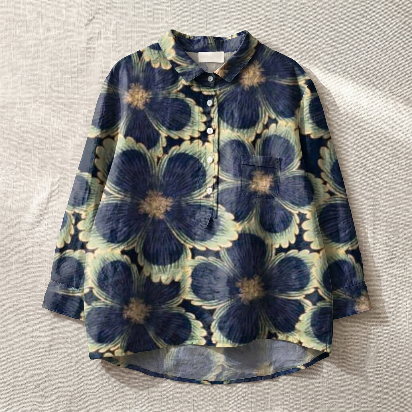 Leichte Damenbluse mit Blumenmuster – atmungsaktives Oberteil im Relaxed Fit