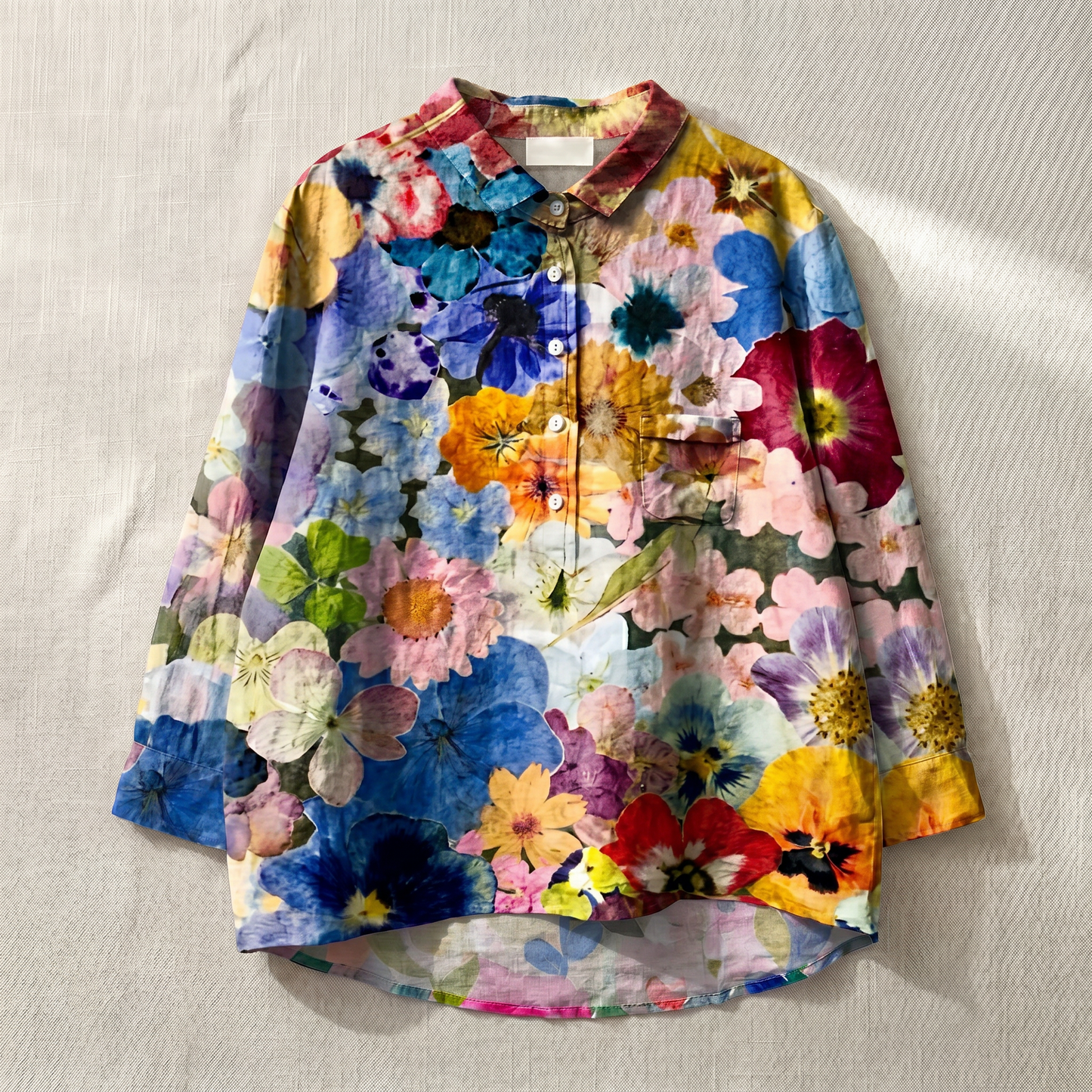 Leichte Damenbluse mit Blumenmuster – atmungsaktives Oberteil im Relaxed Fit