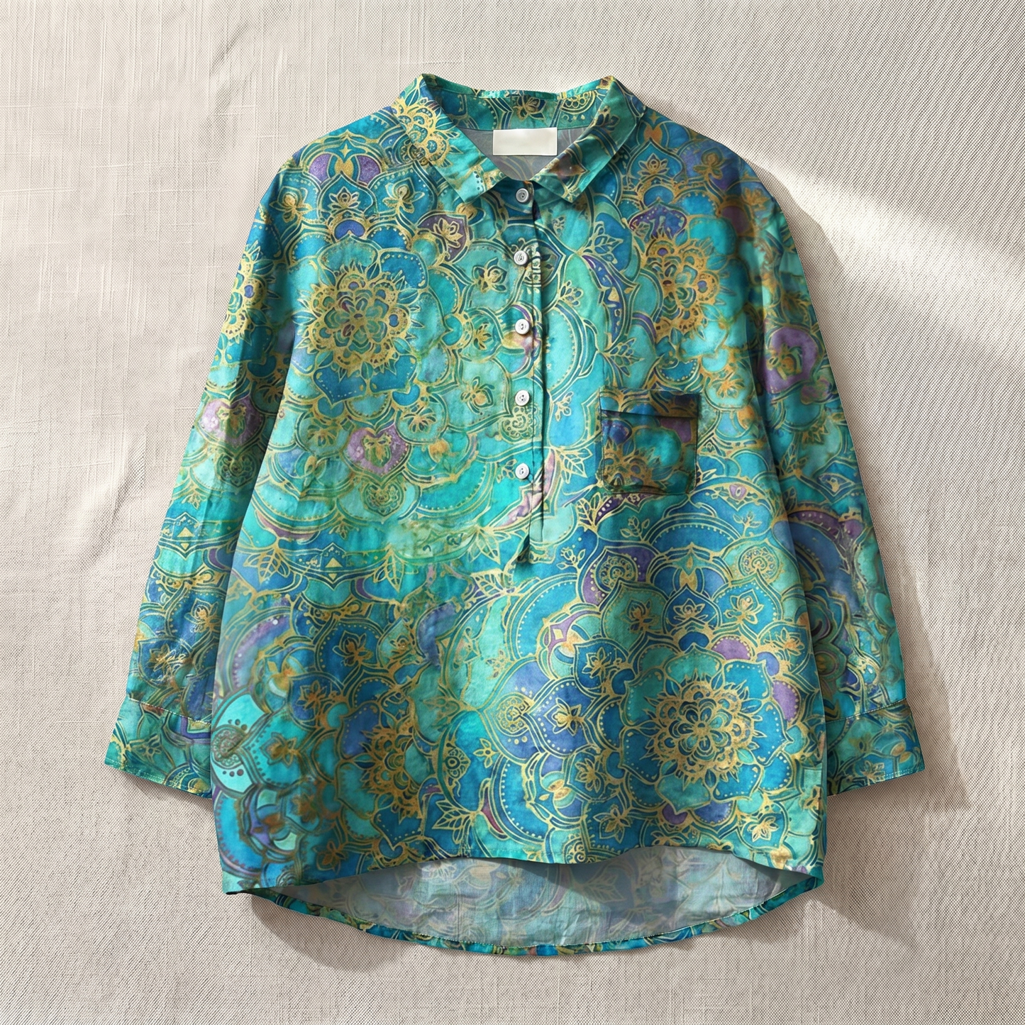 Leichte Damenbluse mit Blumenmuster – atmungsaktives Oberteil im Relaxed Fit