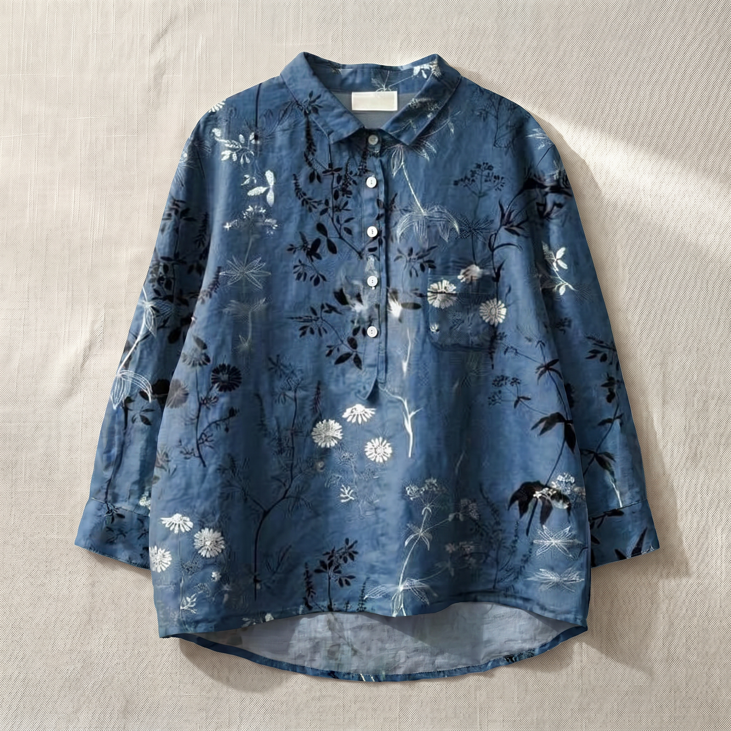 Leichte Damenbluse mit Blumenmuster – atmungsaktives Oberteil im Relaxed Fit