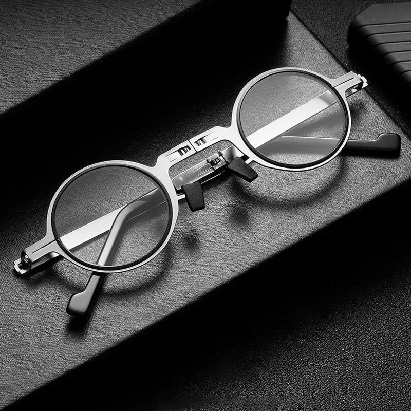 Leichte, faltbare Lesebrille mit Blaulichtfilter-Gläsern – elegante Titan-Konstruktion für maximalen Tragekomfort