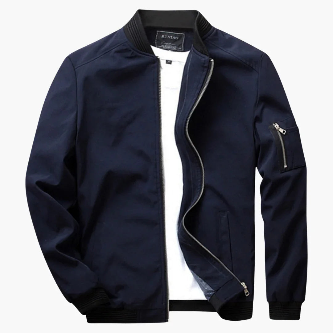 Leichte Herren-Bomberjacke im Slim Fit für Frühling und Sommer