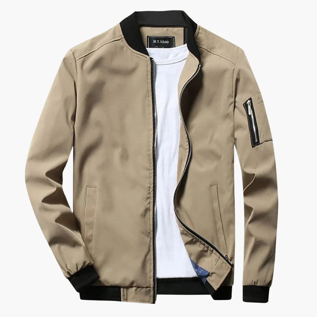 Leichte Herren-Bomberjacke im Slim Fit für Frühling und Sommer