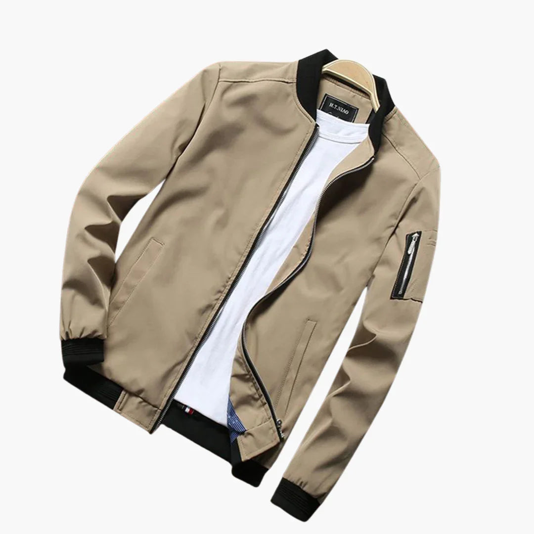 Leichte Herren-Bomberjacke im Slim Fit für Frühling und Sommer