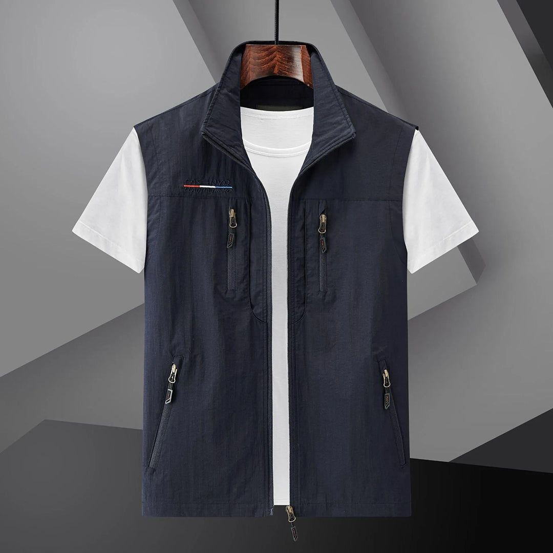 Leichte Outdoor-Weste für Herren mit mehreren Taschen