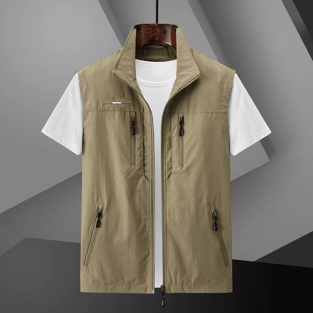 Leichte Outdoor-Weste für Herren mit mehreren Taschen