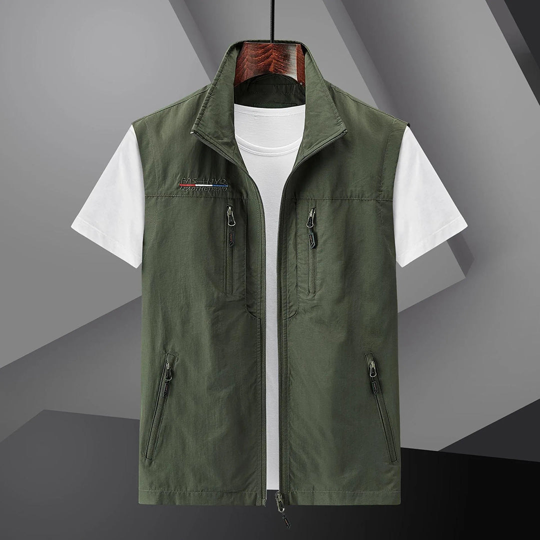 Leichte Outdoor-Weste für Herren mit mehreren Taschen