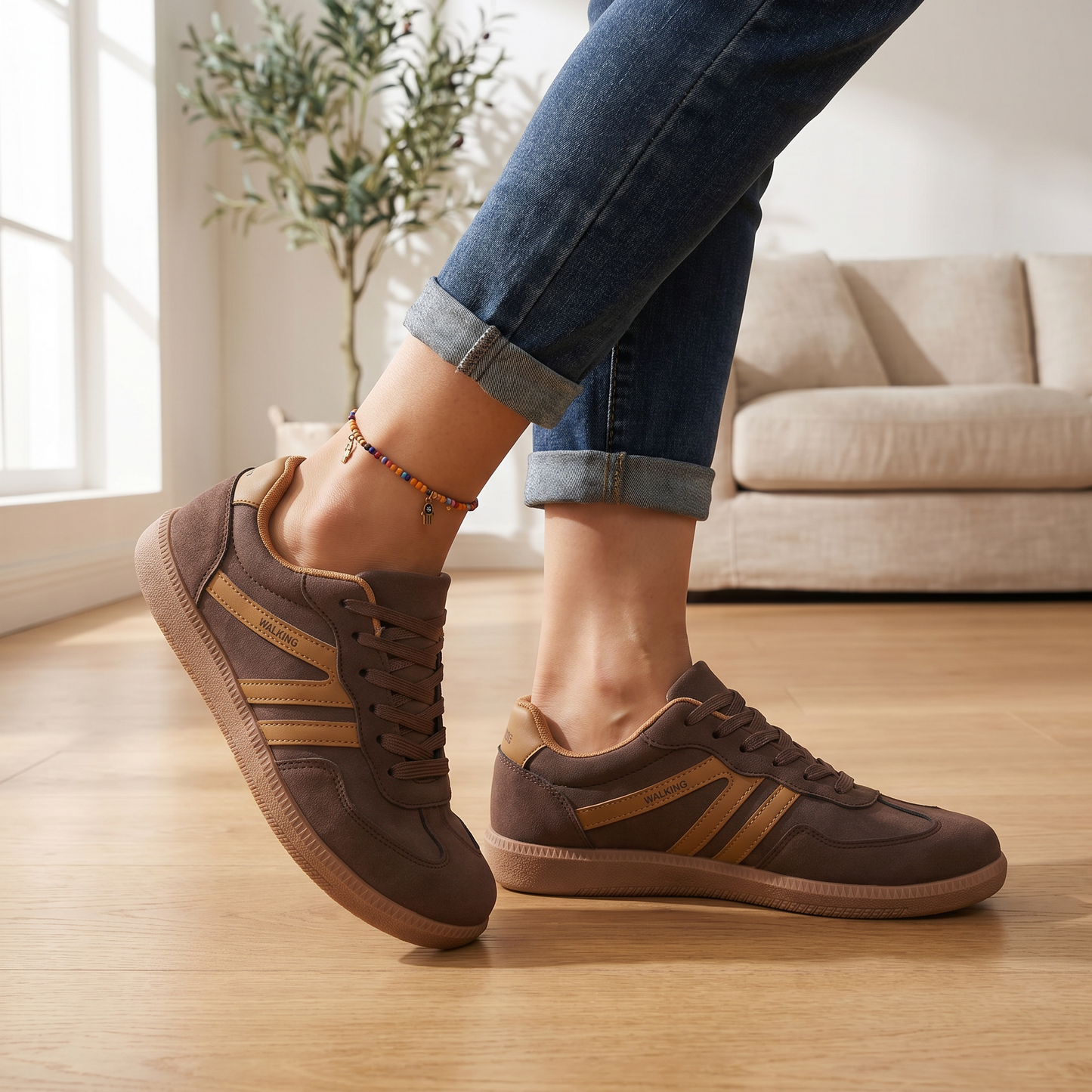 Leichte Slip-On-Sneaker für Damen | Bequeme Walking-Schuhe für den Alltag
