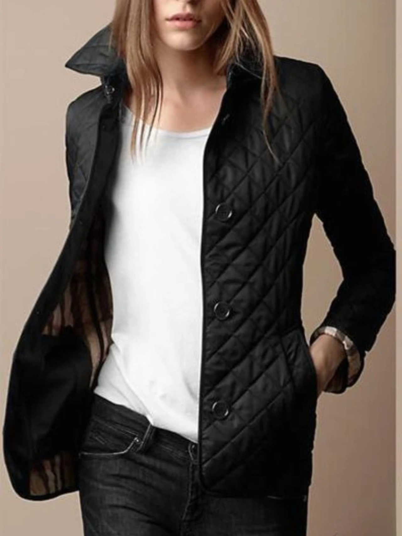 Leichte Steppjacke mit Druckknöpfen