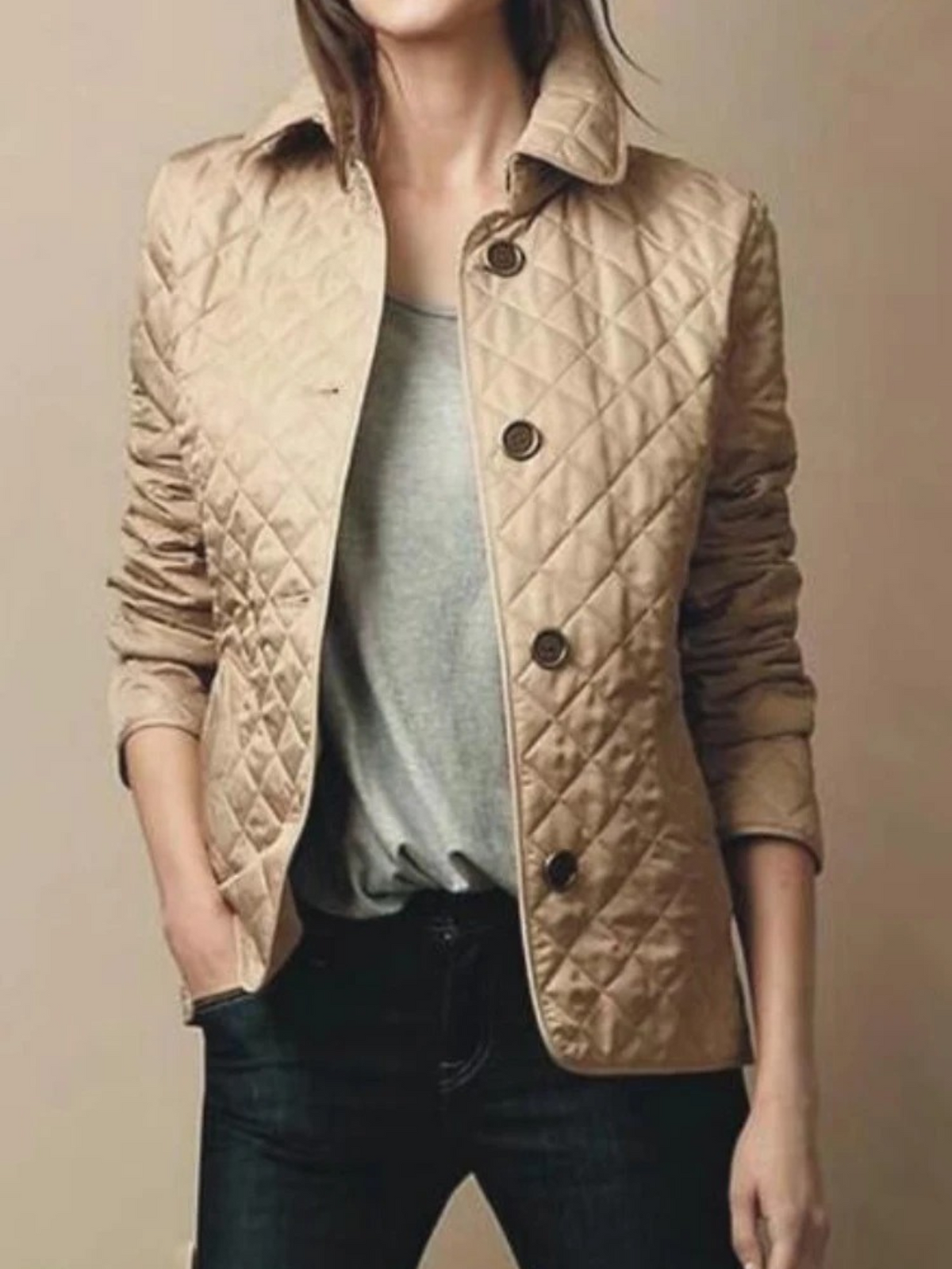 Leichte Steppjacke mit Druckknöpfen