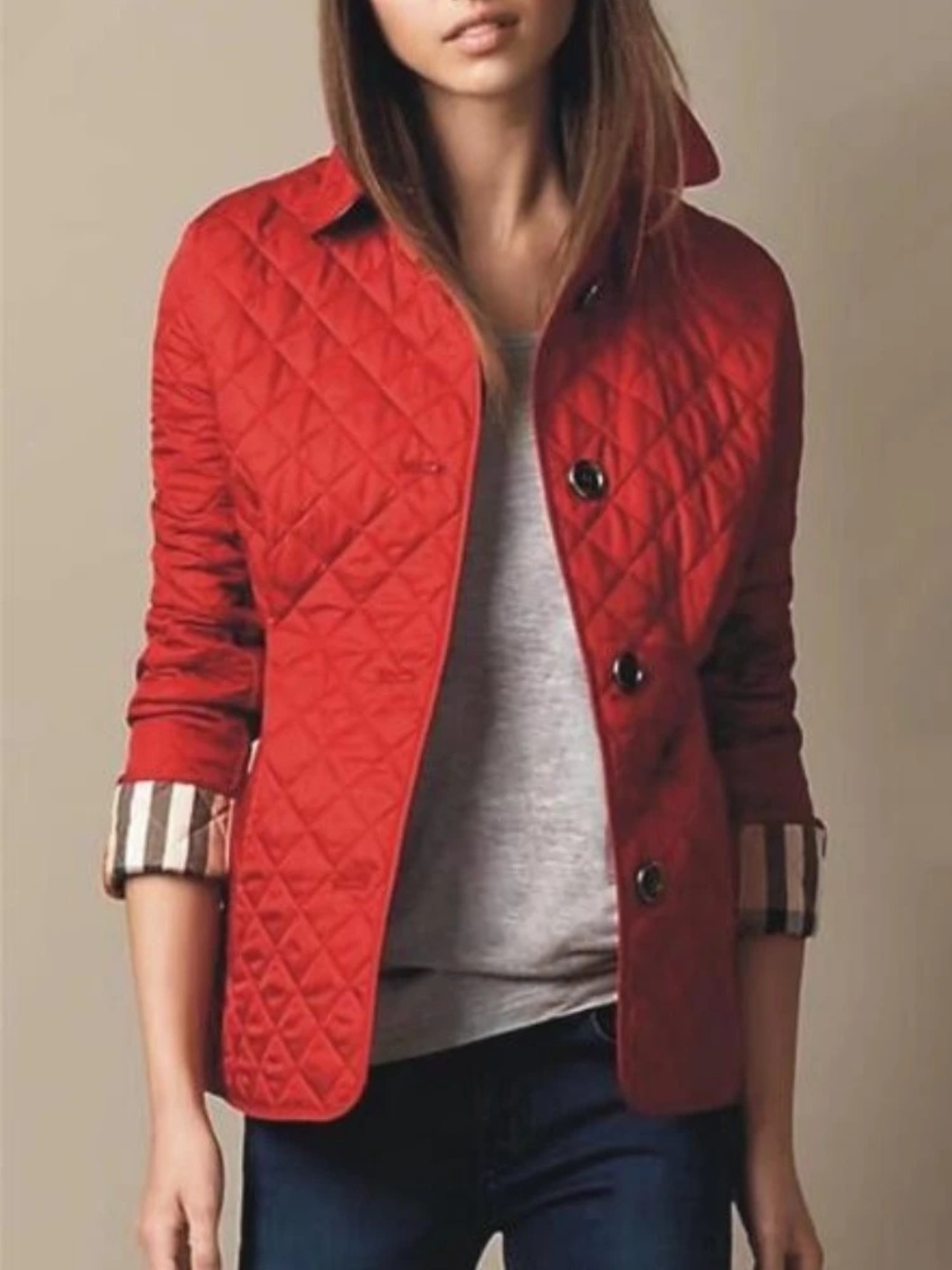 Leichte Steppjacke mit Druckknöpfen