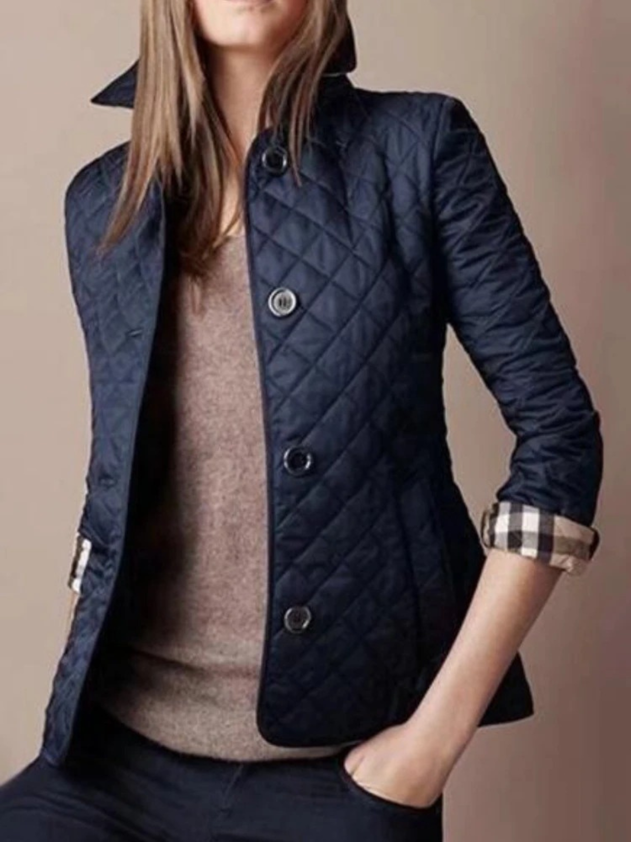 Leichte Steppjacke mit Druckknöpfen