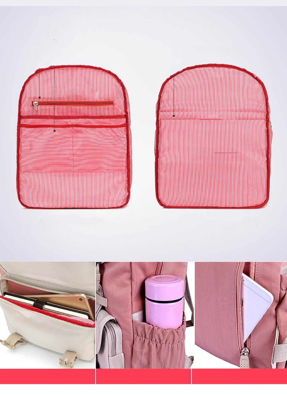 Leichter Unisex-Reiserucksack – wasserabweisend, mit mehreren Fächern