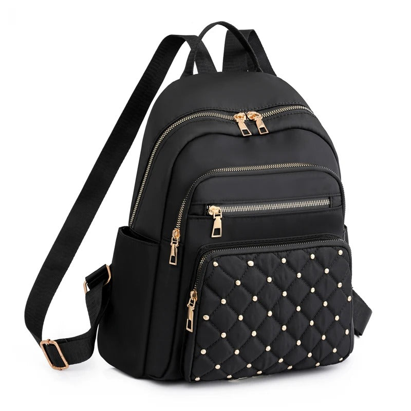 Leichter, wasserabweisender Nylon-Rucksack für Damen für Reisen und Schule