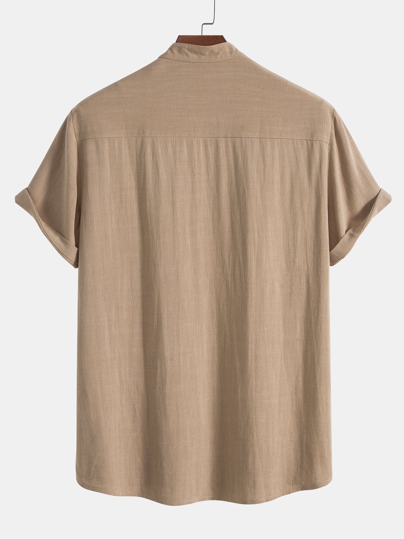 Leichtes Sommer-Set für Herren aus kurzärmeligem Hemd mit Stehkragen und Hose