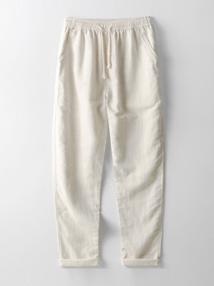 Leichtes Sommer-Set für Herren aus kurzärmeligem Hemd mit Stehkragen und Hose