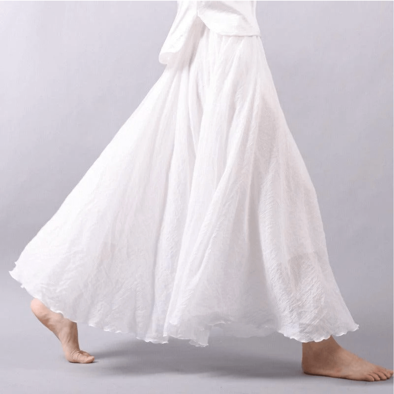 Leinen-Maxirock im Boho-Stil