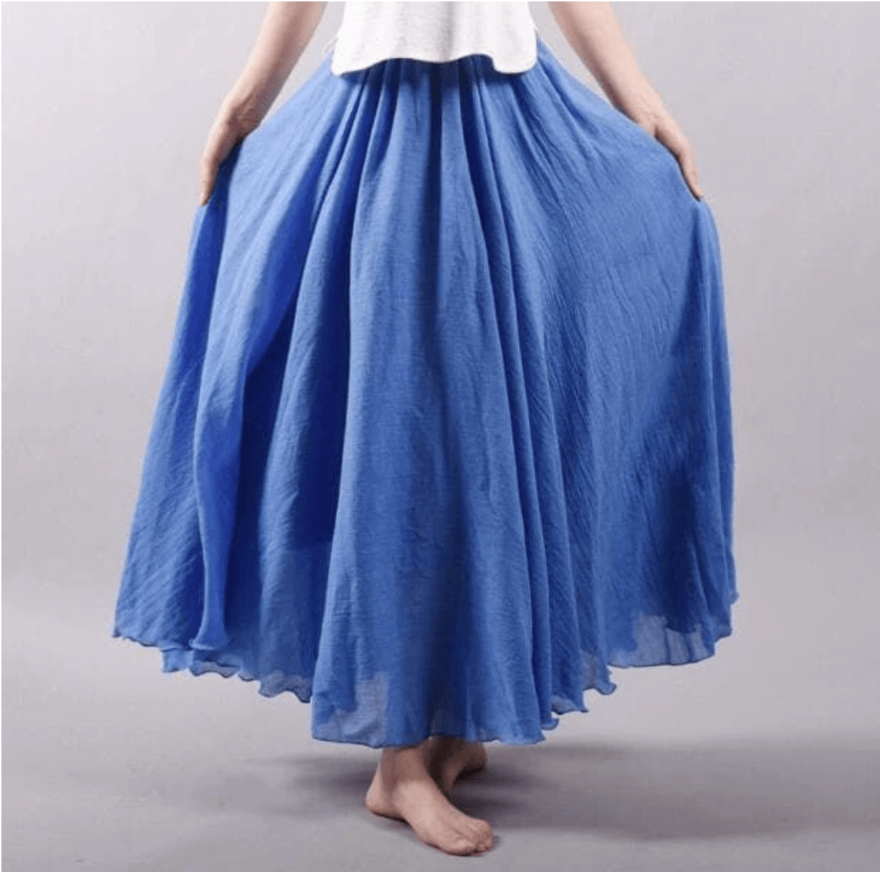 Leinen-Maxirock im Boho-Stil