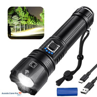 Leistungsstarke aufladbare LED-Taschenlampe – 990.000 Lumen