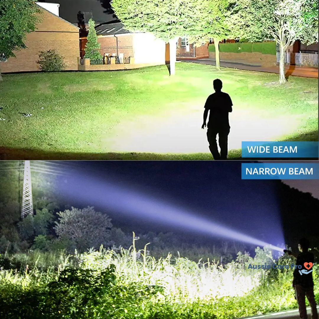 Leistungsstarke aufladbare LED-Taschenlampe – 990.000 Lumen