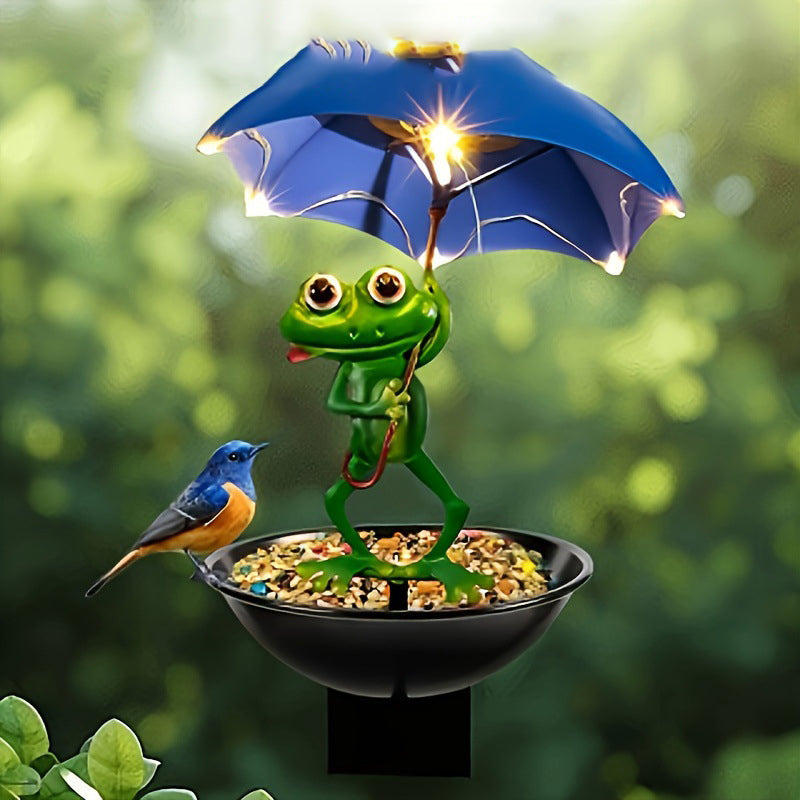 Leuchtende Frosch-Solarleuchte für den Garten