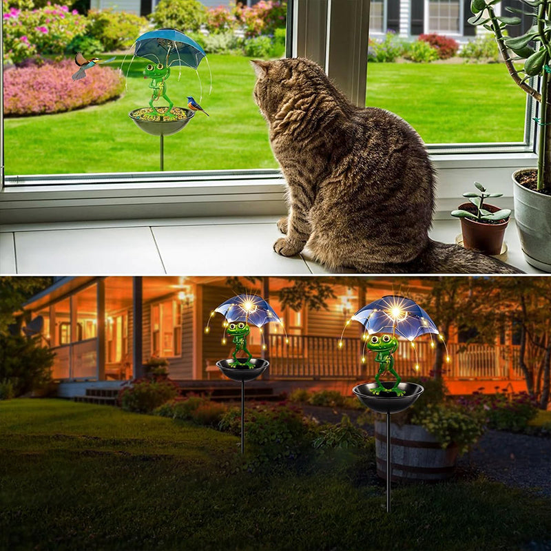Leuchtende Frosch-Solarleuchte für den Garten