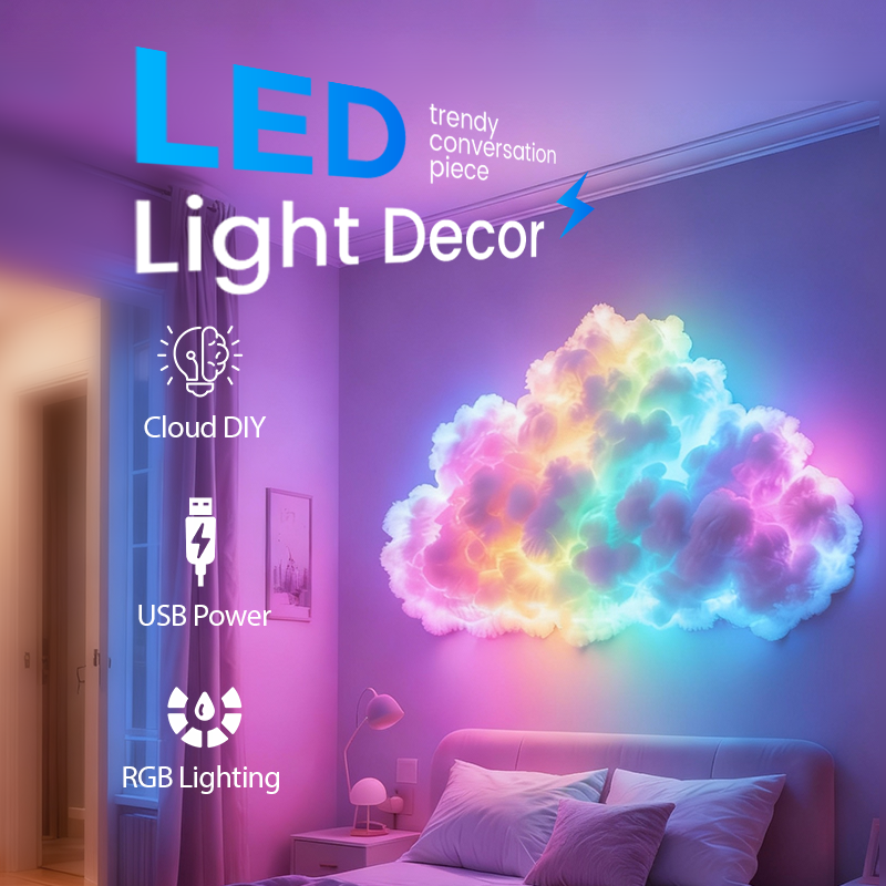 Leuchtende Wolken-Tischlampe