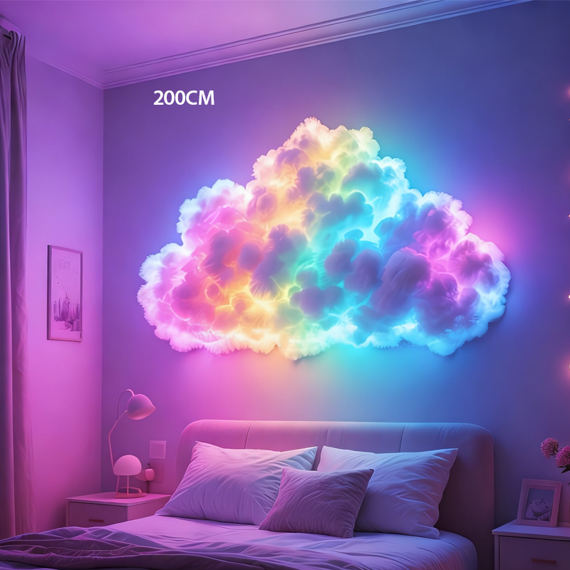 Leuchtende Wolken-Tischlampe