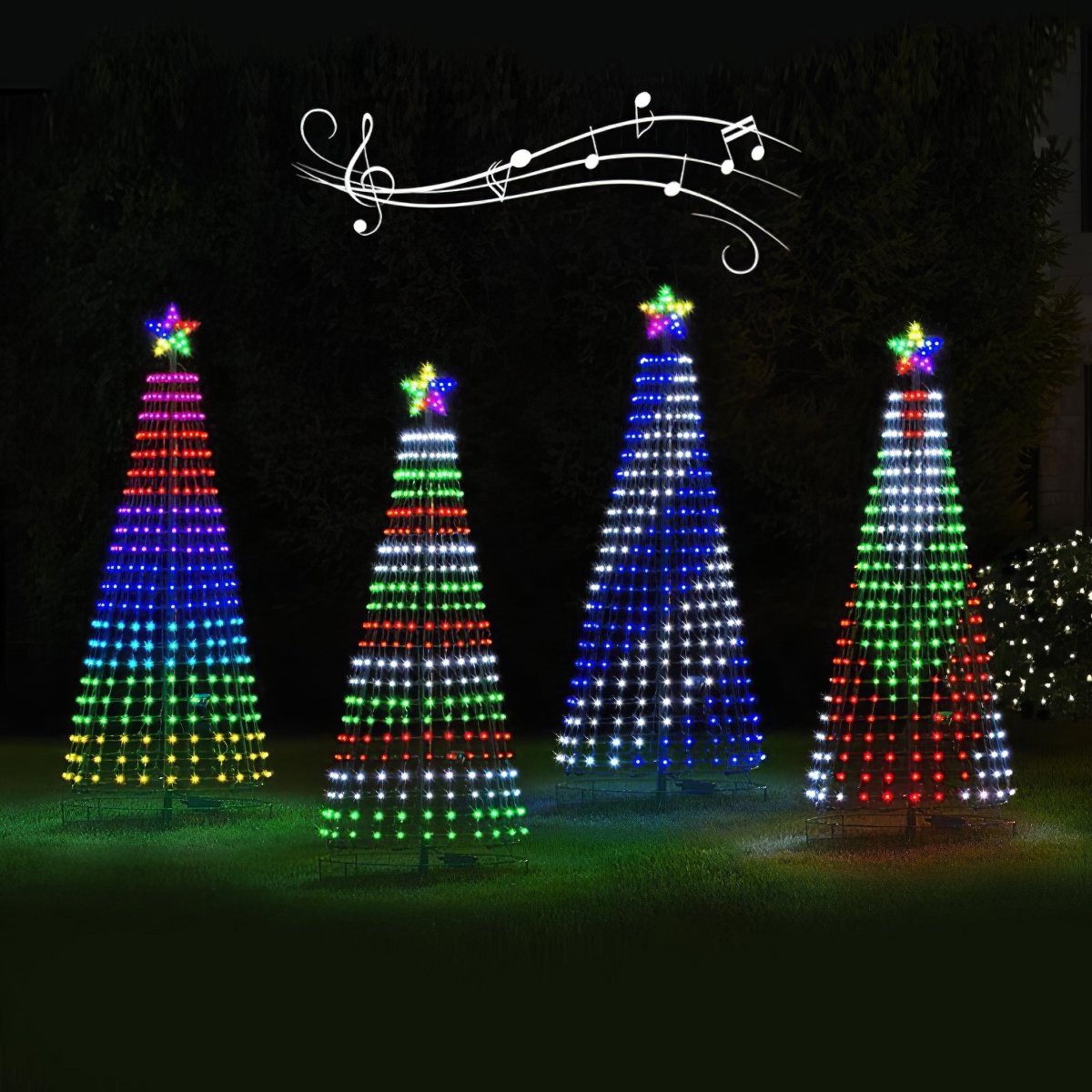 Lichterbaum mit choreografierter Lichtshow