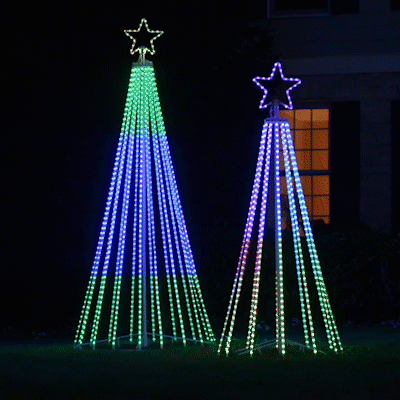 Lichterbaum mit choreografierter Lichtshow