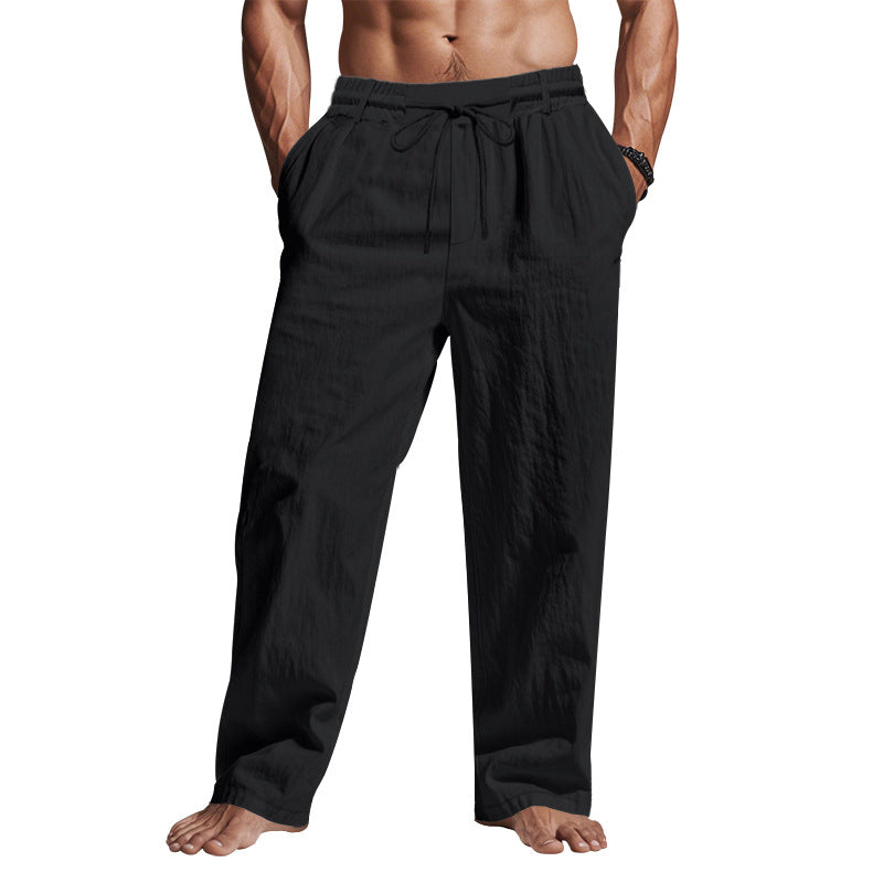 Locker geschnittene Herrenhose mit Kordelzug