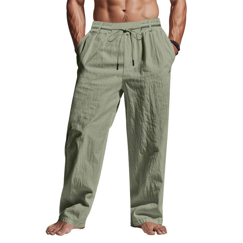 Locker geschnittene Herrenhose mit Kordelzug