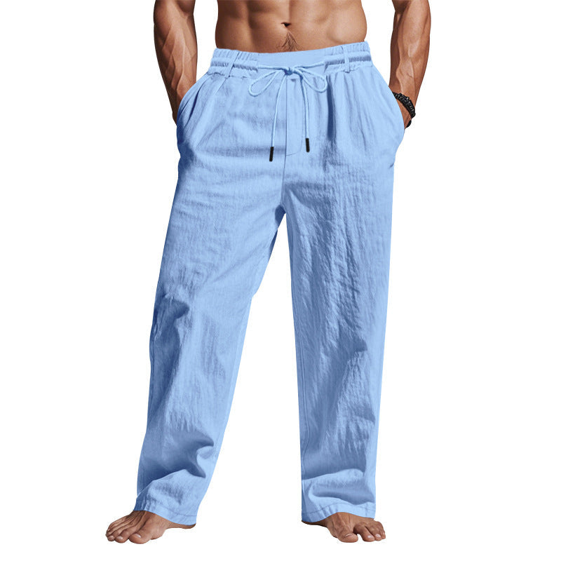 Locker geschnittene Herrenhose mit Kordelzug