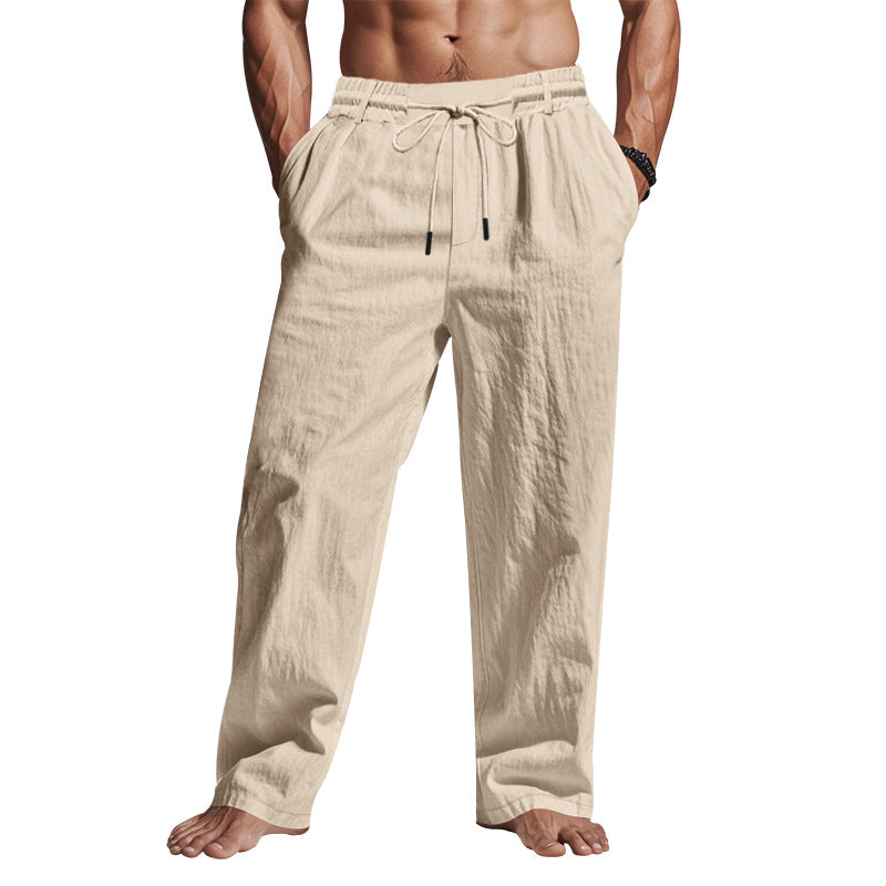 Locker geschnittene Herrenhose mit Kordelzug