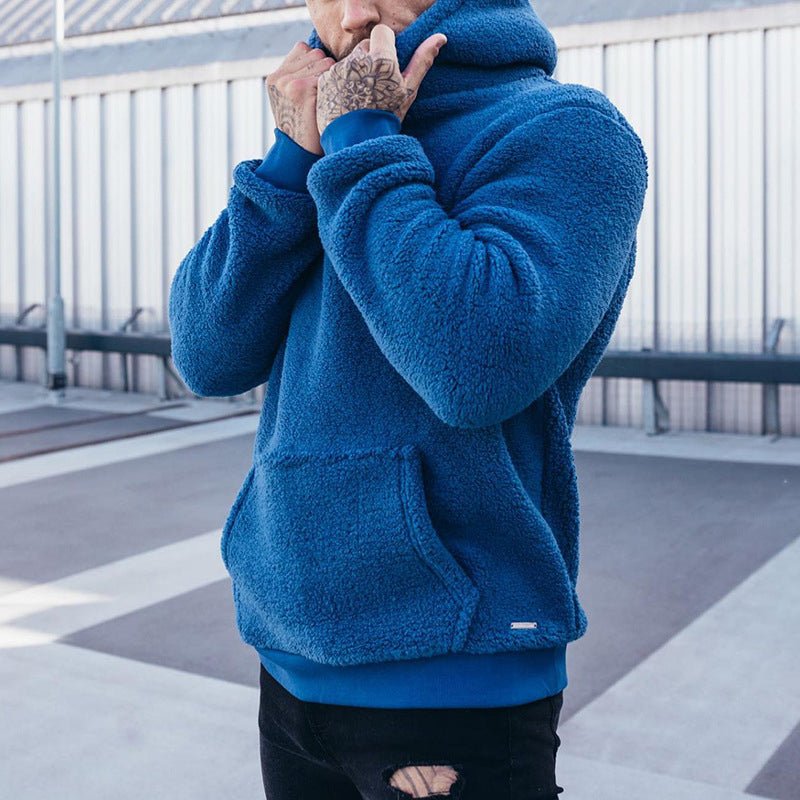 Locker geschnittener Sherpa-Kapuzenpullover für Herren