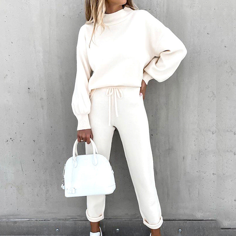 Lounge-Pullover-Set für Damen – mit Kordelzug an der Taille