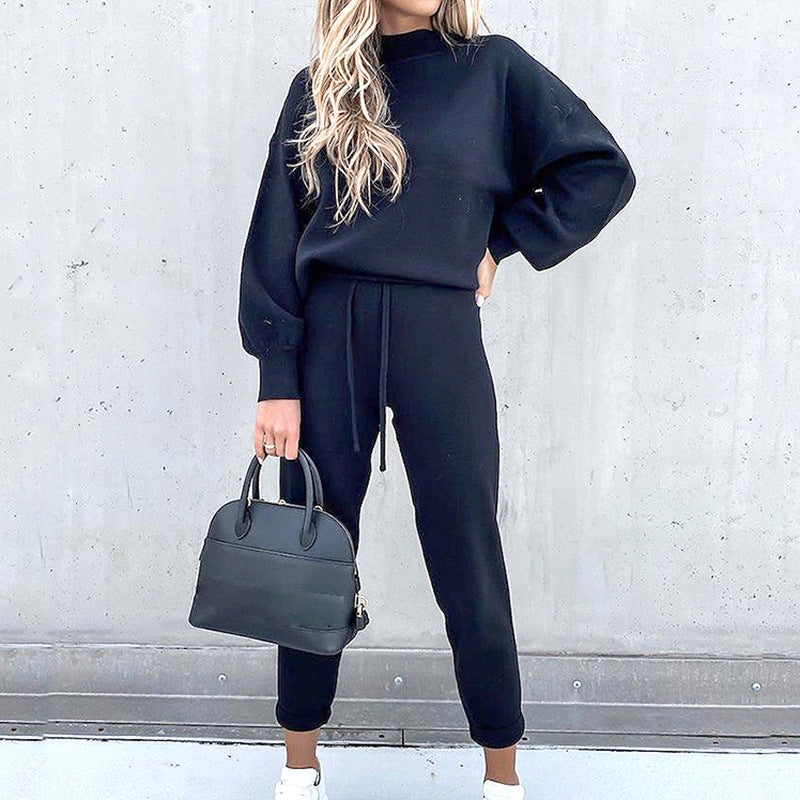 Lounge-Pullover-Set für Damen – mit Kordelzug an der Taille