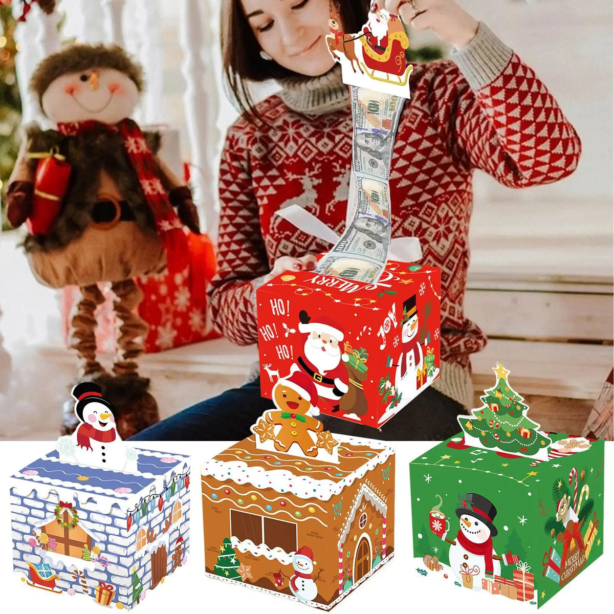 Lustige Weihnachts-Geldgeschenkbox