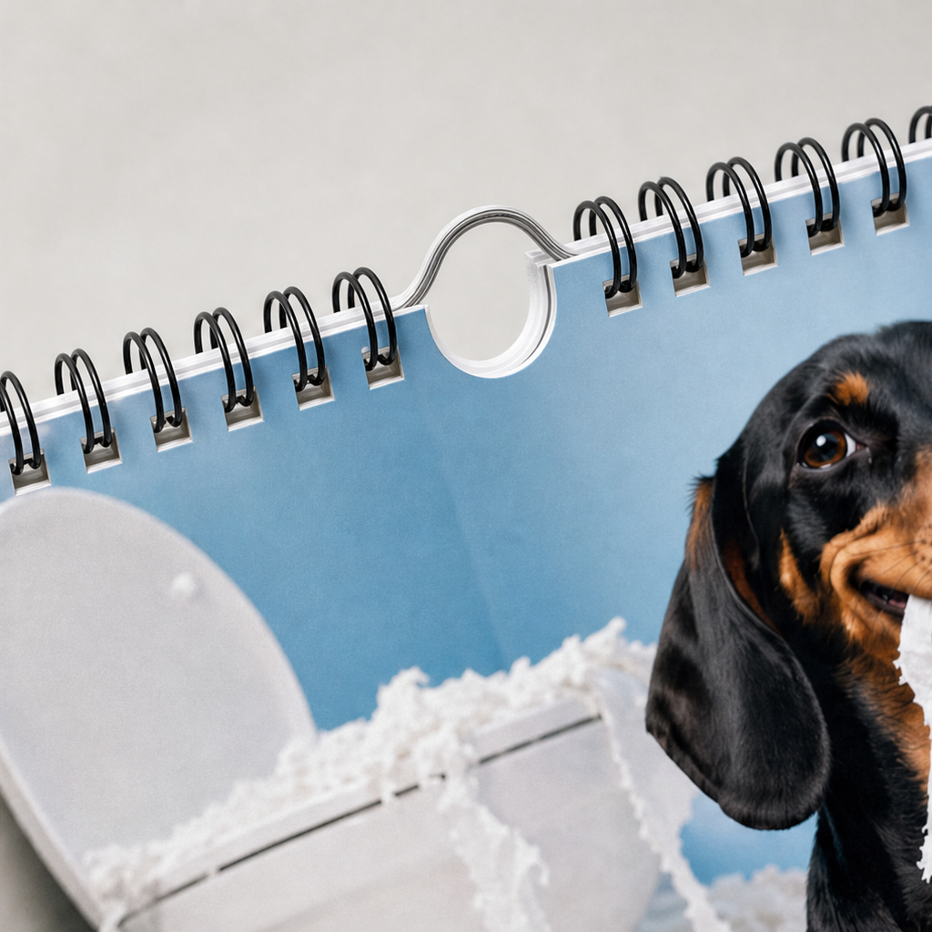 Lustiger Dackel-Wandkalender